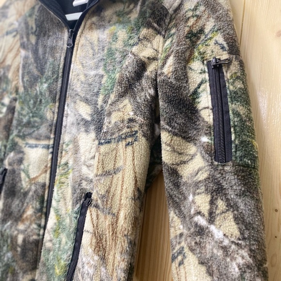 🥰😍Mossy True Timber Thick Fleeced Lined 4 Pocket Green Camouflage Warm Jacket - Picture 3 of 7